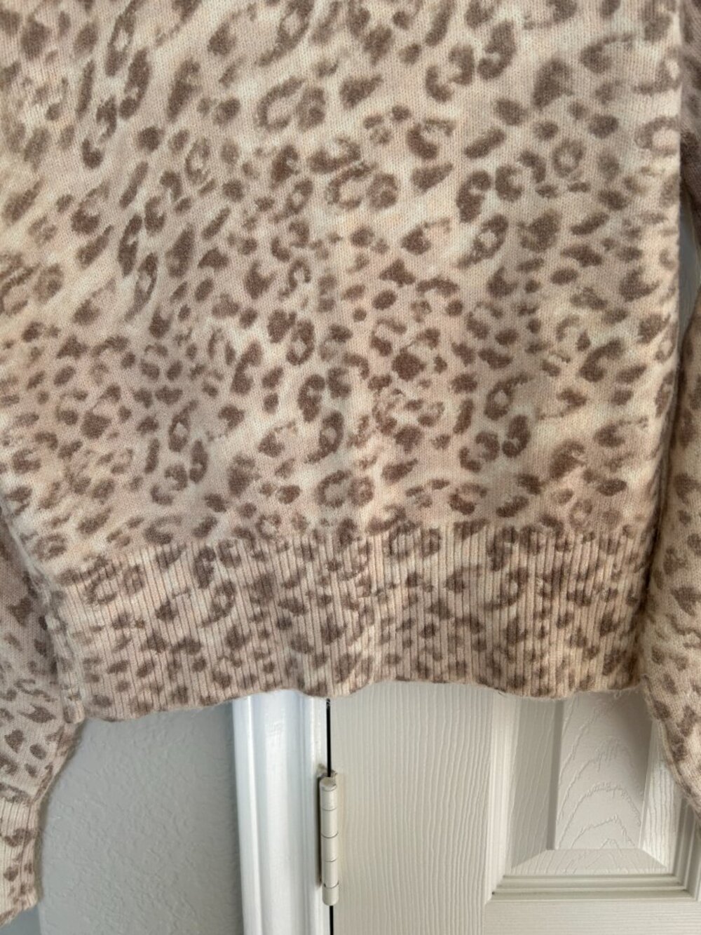 Aerie Softest Classic Leopard Print Button Front Cardigan - Beige/Brown - Size S - Picture 14 of 14